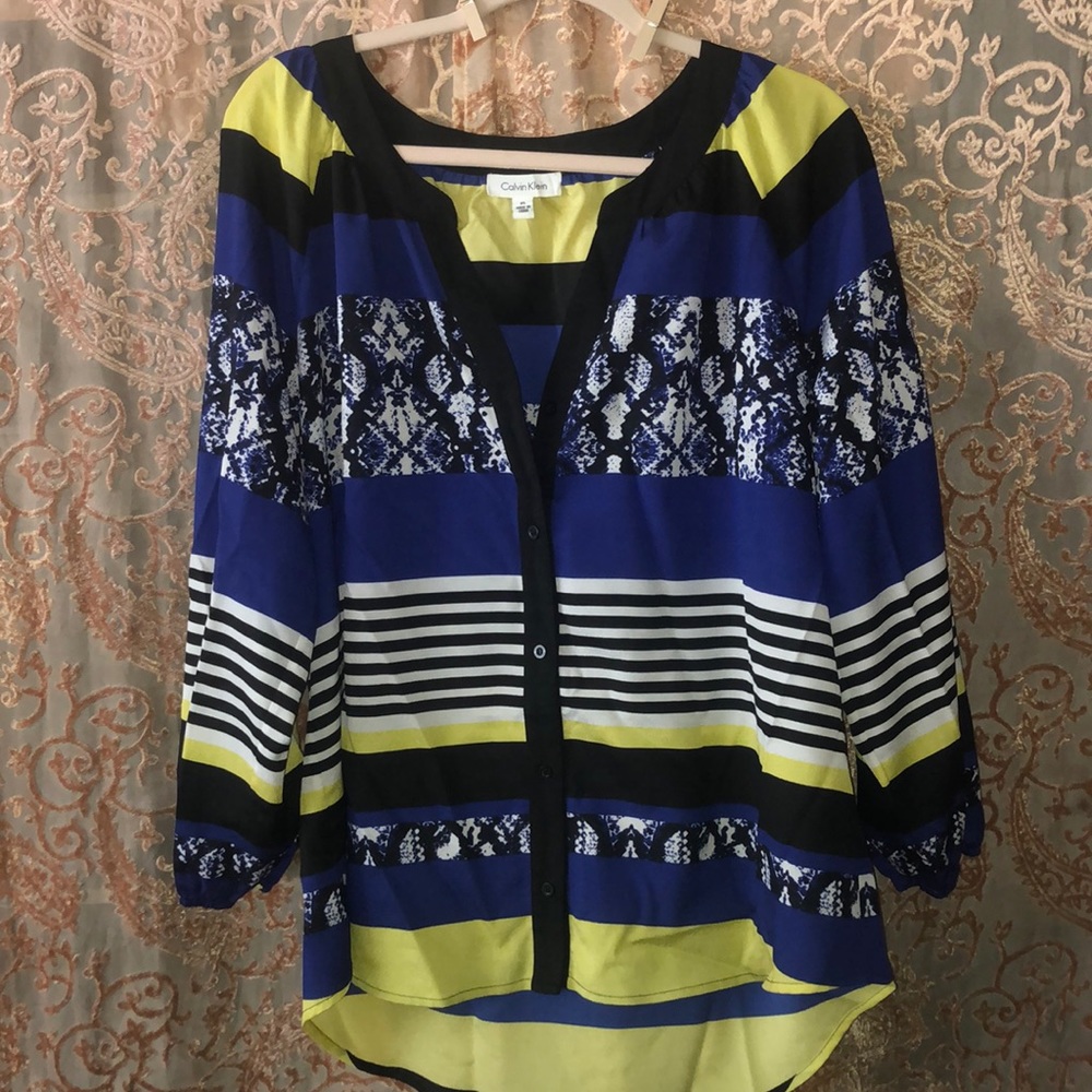 Calvin Klein mixed color blouse